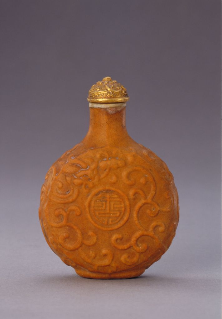 图片[1]-Pao made dragon longevity pattern snuff bottle-China Archive